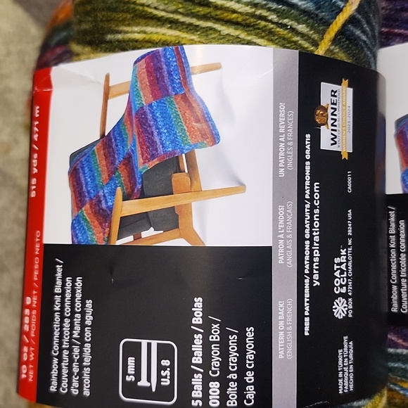 Red Heart Super Saver Bitty Stripes Yarn 8 Pack Skeins - Picture 5 of 6